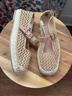 Time & Tru Mary Jane Espadrille Flats women’s sz: 8 NEW